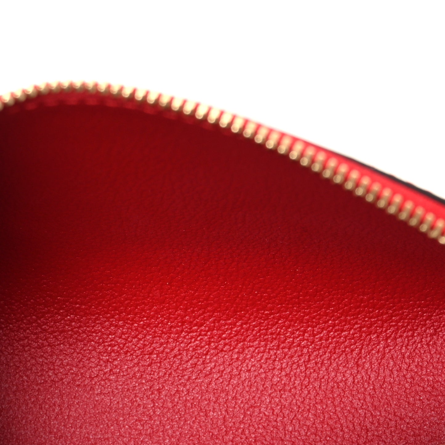 Patent Sweet Monogram Cosmetic Pouch Pomme D’Amour