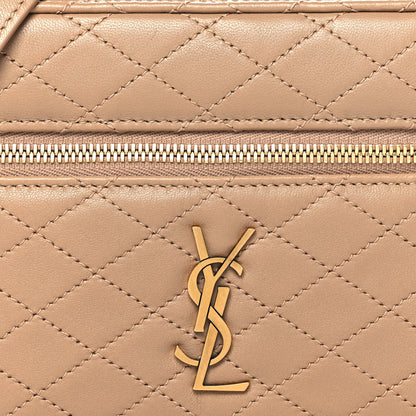 Saint Laurent Lambskin Quilted Mini Gaby Vanity Case Dark Toffee 7 of 9