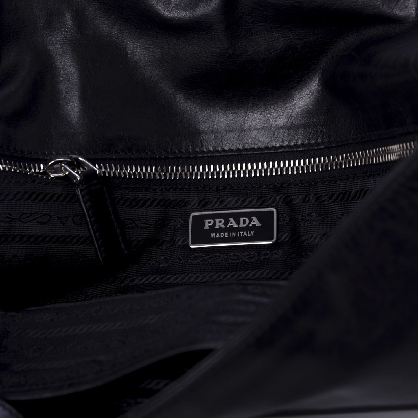 Glace Calfskin Fold Over Clutch Black