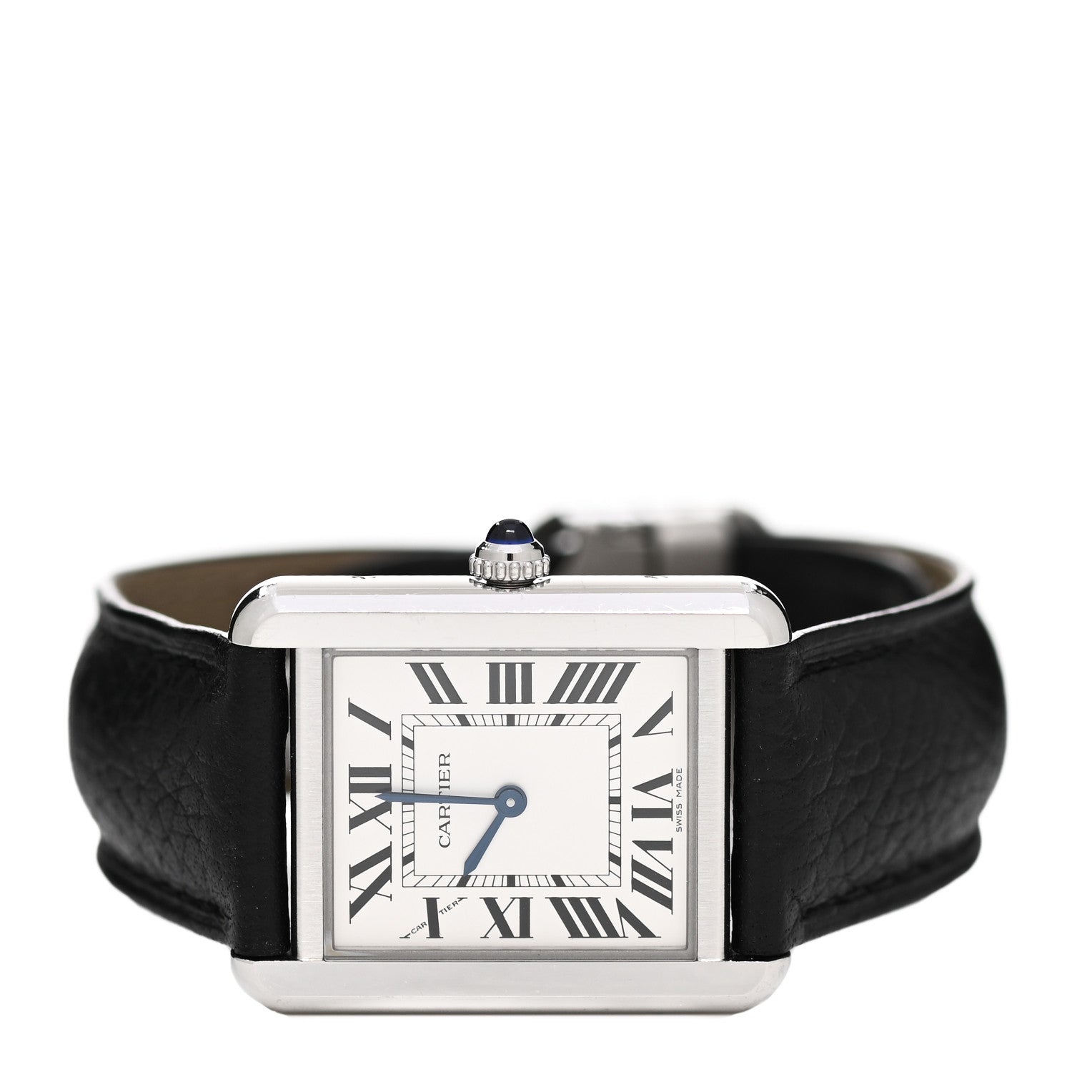 Cartier Stainless Steel Calfskin 24mm Tank Solo Quartz Watch 2 of 4