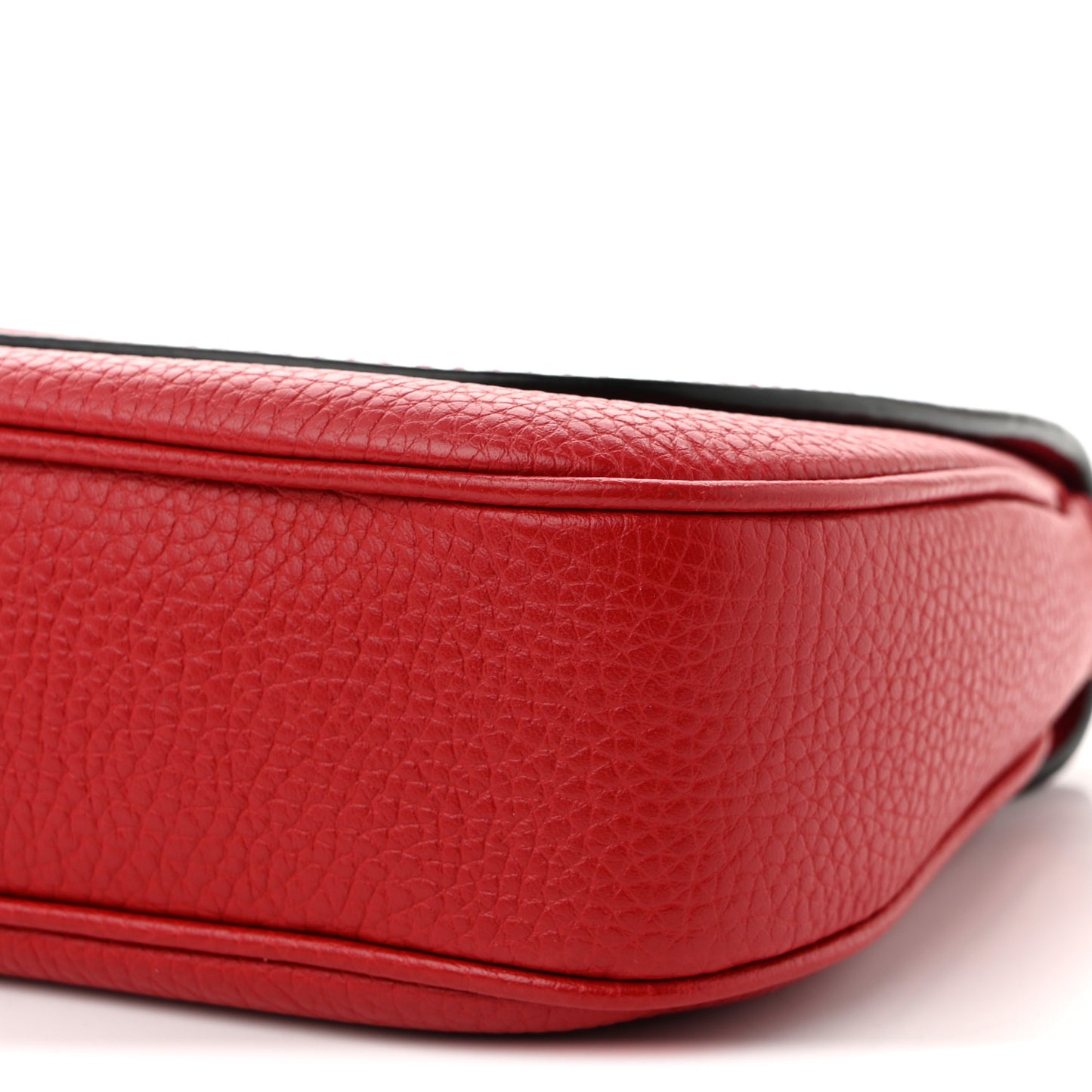 Pebbled Calfskin Medium Soho Flap Crossbody Vibrant Red