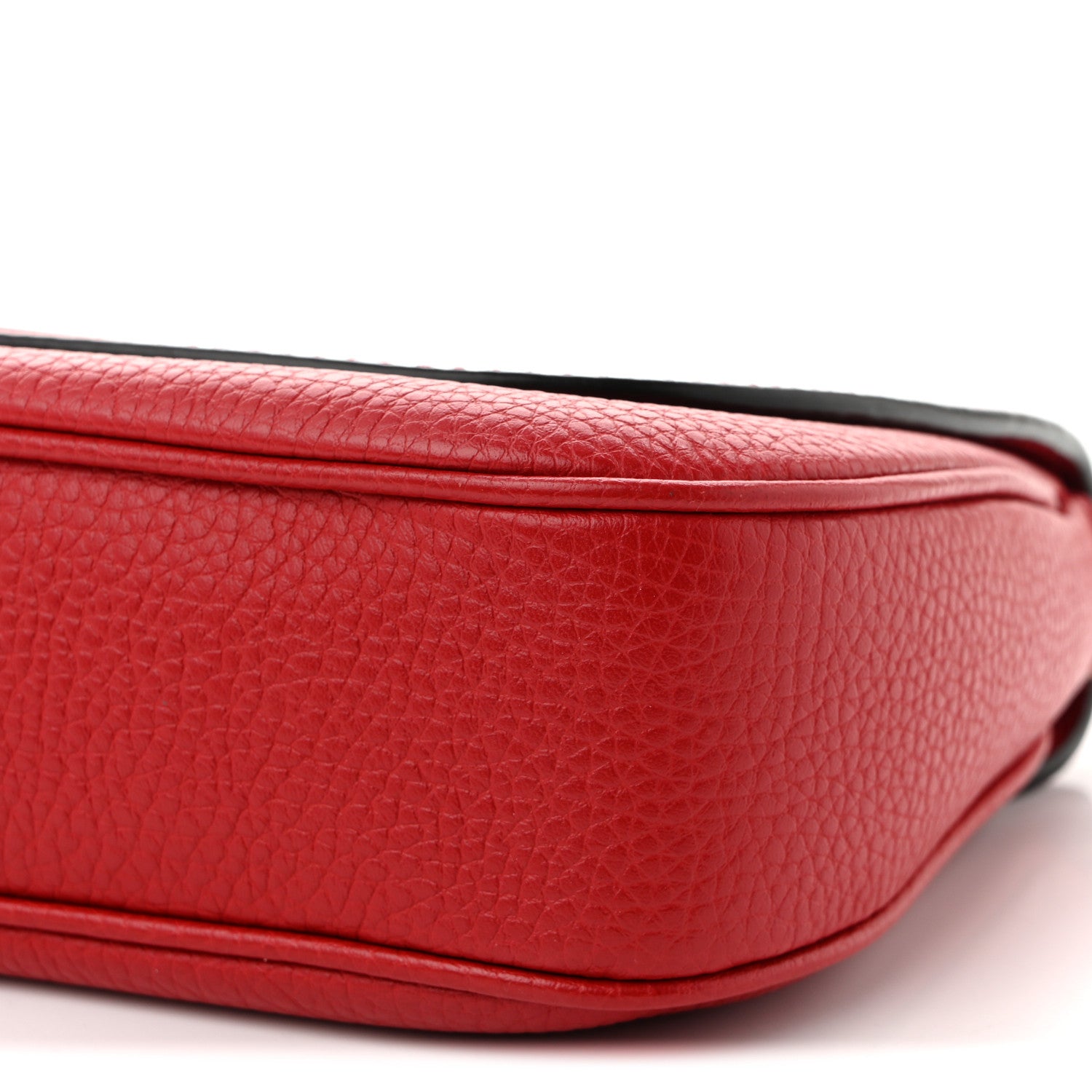 Gucci Pebbled Calfskin Medium Soho Flap Crossbody Vibrant Red 9 of 9