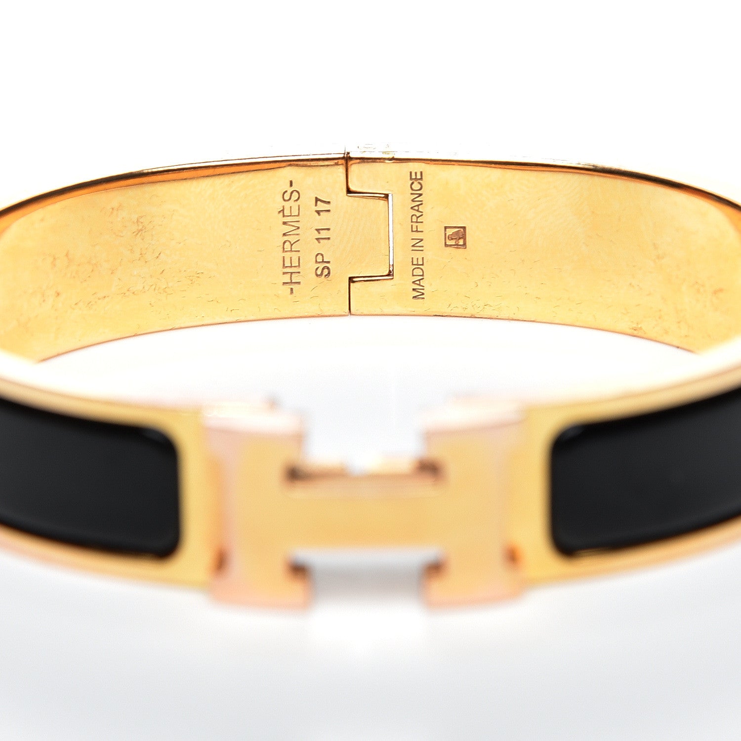 Hermes Enamel Narrow Clic Clac H Bracelet PM Black 4 of 5