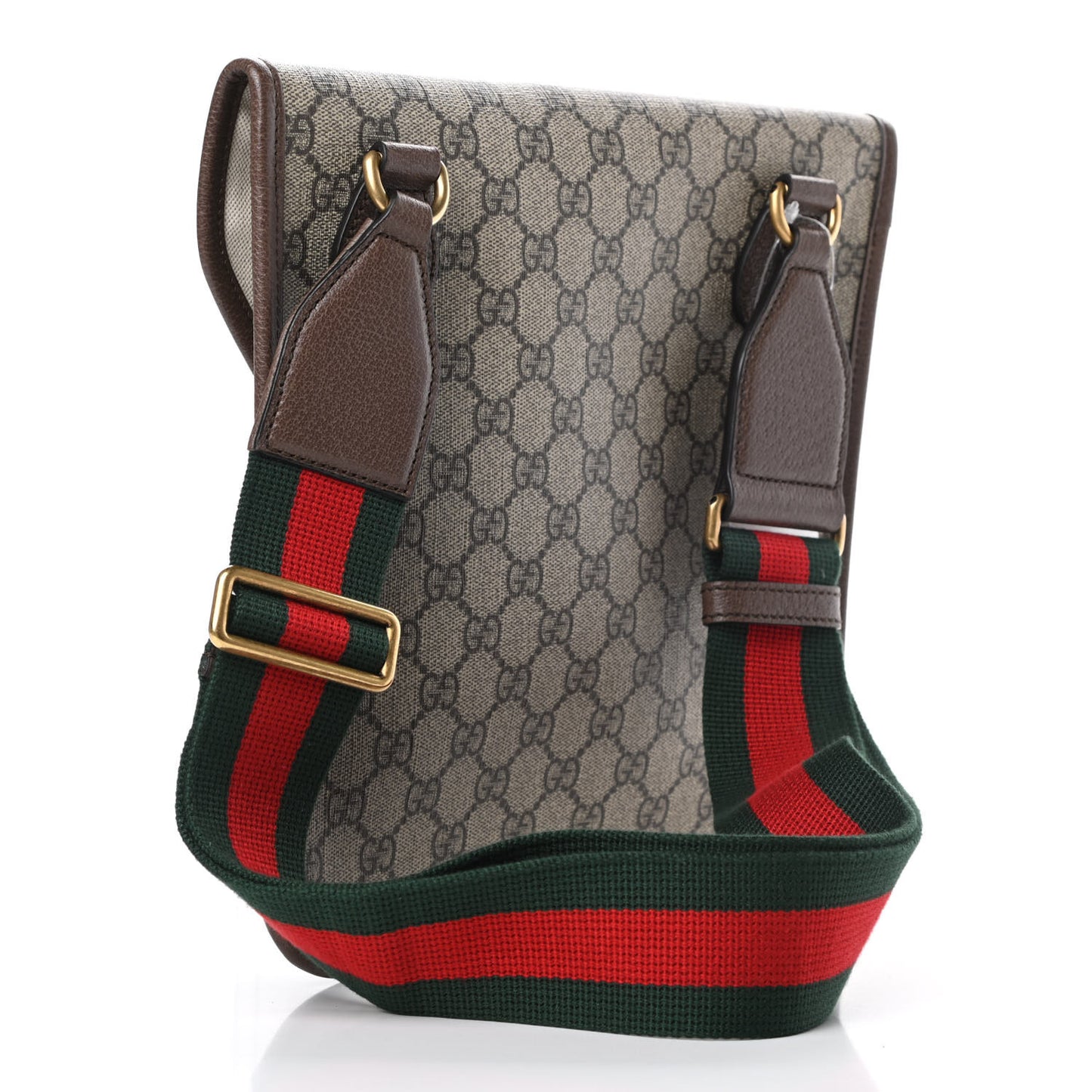 GG Supreme Monogram Web Medium Neo Vintage Flap Messenger Bag Beige New Acero