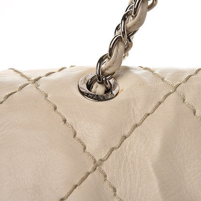 Chanel Calfskin Stitched Large Expandable Flap Bag White 12 of 19