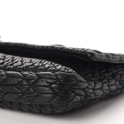 Miu Miu Nappa Matelasse Crystal Flap Clutch Black 7 of 10