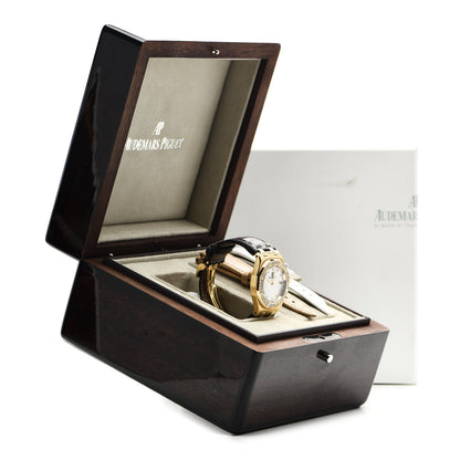 Audemars Piguet 18K Yellow Gold Alligator Mother of Pearl Diamond 33mm Royal Oak Quartz Watch Brown 67601BA.ZZ.D012CR.03 5 of 5