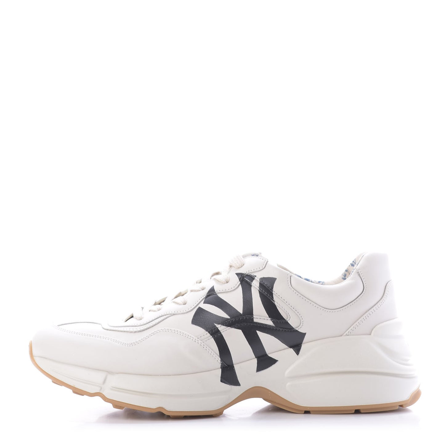 X MLB Calfskin NY Yankees Mens Rhyton Sneakers 9.5 Mystic White