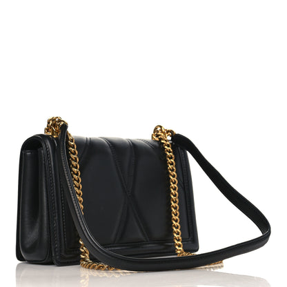 Dolce & Gabbana Calfskin Medium Devotion Crossbody Bag Black 3 of 8