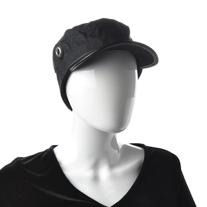 Gucci Monogram Canvas Military Hat XXL Black 2 of 7