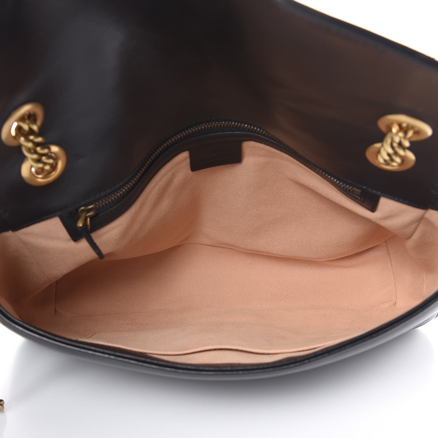 Gucci Calfskin Matelasse Medium GG Marmont Shoulder Bag Black 5 of 14