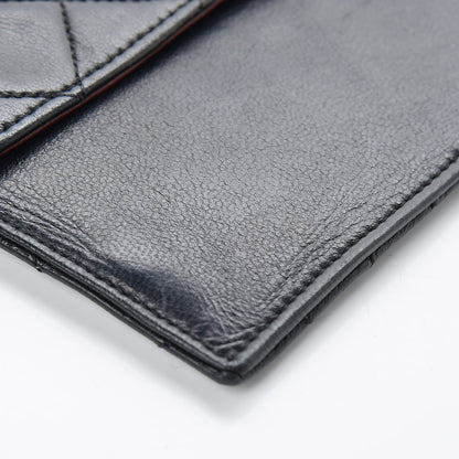 Chanel Lambskin Quilted Flap Wallet Black 6 of 6
