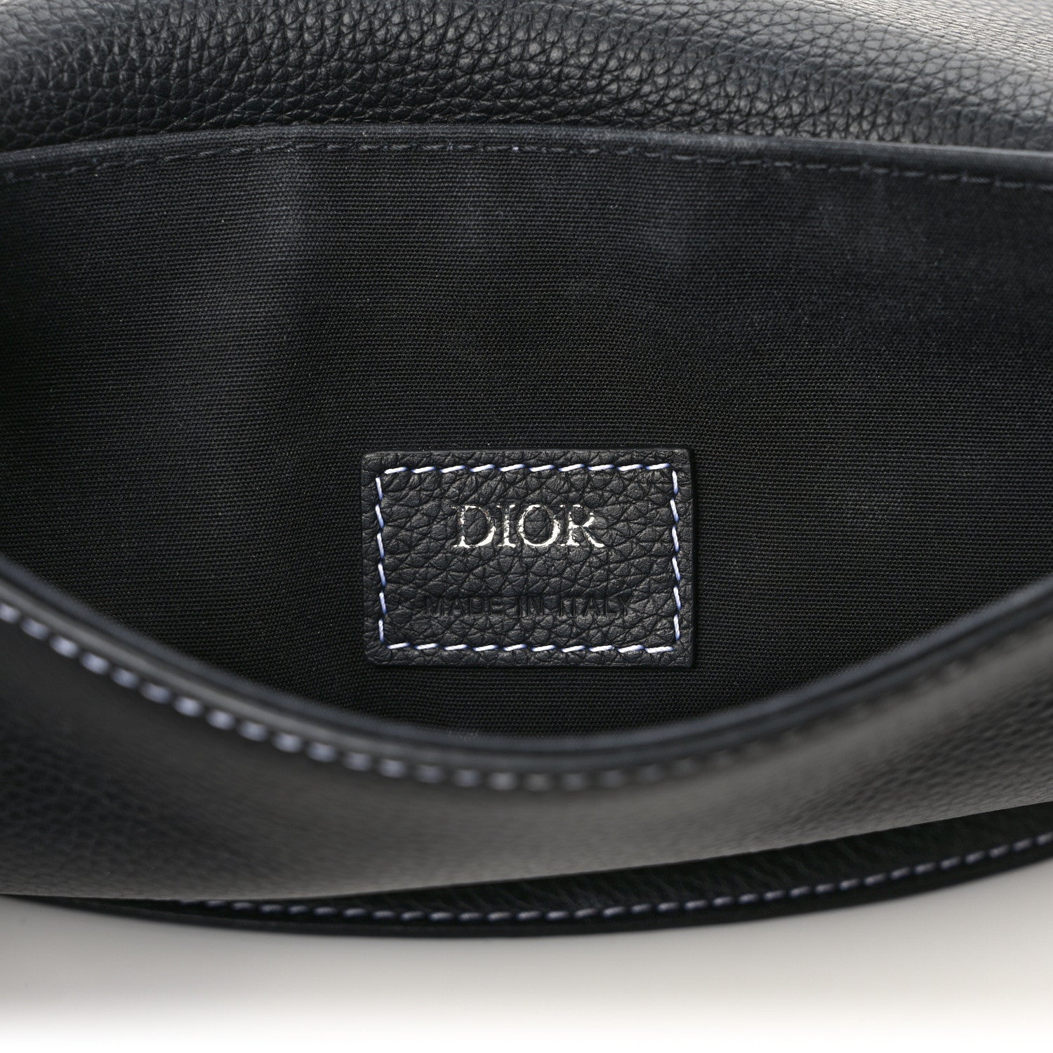 Christian Dior X KAWS Grained Calfskin Saddle Pouch Black 5 of 7