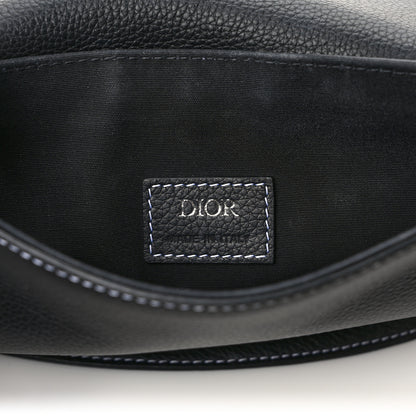 Christian Dior X KAWS Grained Calfskin Saddle Pouch Black 5 of 7