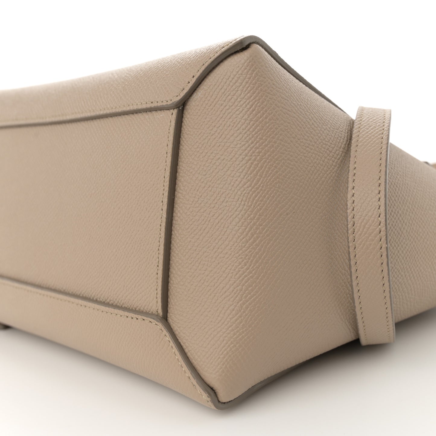 Grained Calfskin Micro Belt Bag Light Taupe