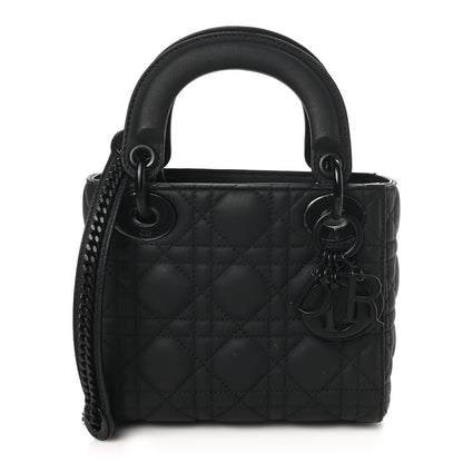 Christian Dior Ultra Matte Calfskin Cannage Mini Lady Dior Black 1 of 10