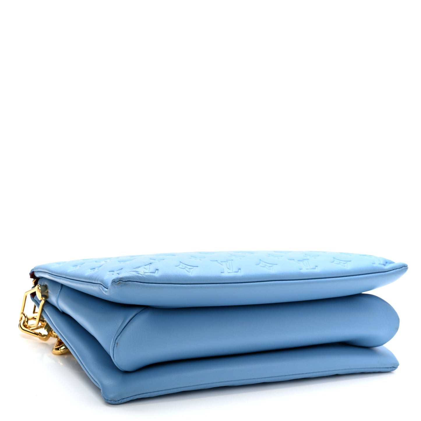 Lambskin Embossed Monogram Coussin MM Bleuet