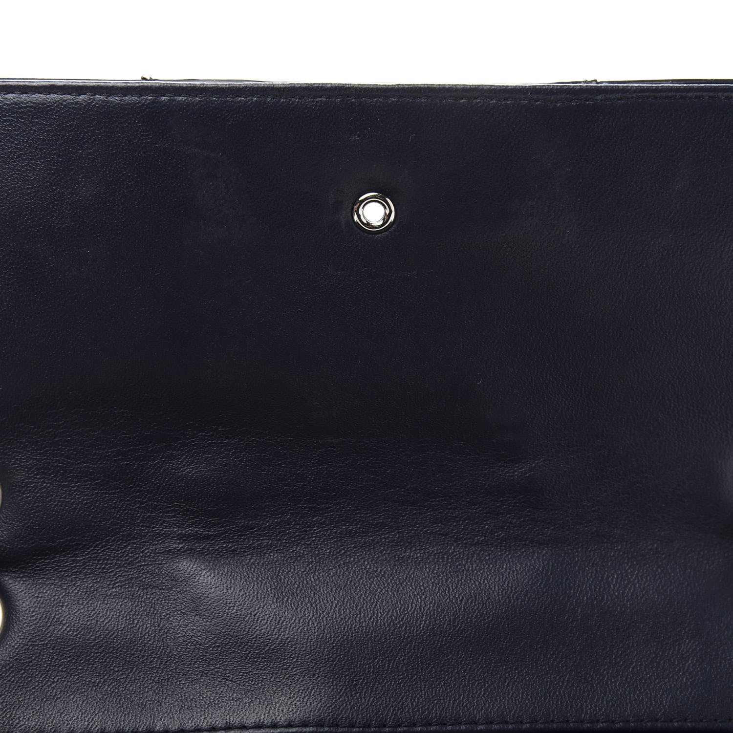 Chanel Patent Horizontal Quilted Medium Single Flap Dark Navy Blue 8 of 11