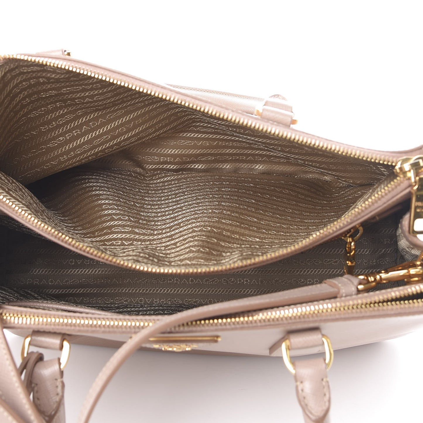 Saffiano Medium Galleria Double Zip Tote Cammeo