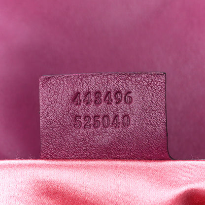 Gucci Velvet Matelasse Medium GG Marmont Shoulder Bag Fuchsia Violet Cyclamen 7 of 11