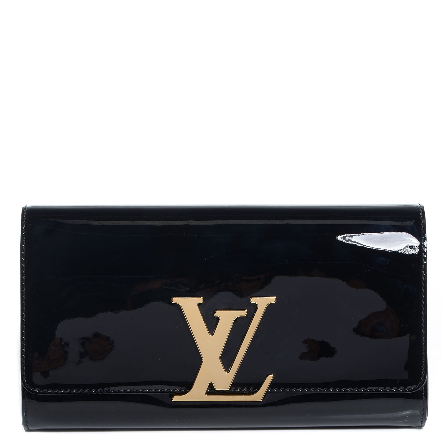 Louis Vuitton Patent Louise Clutch Black 1 of 7