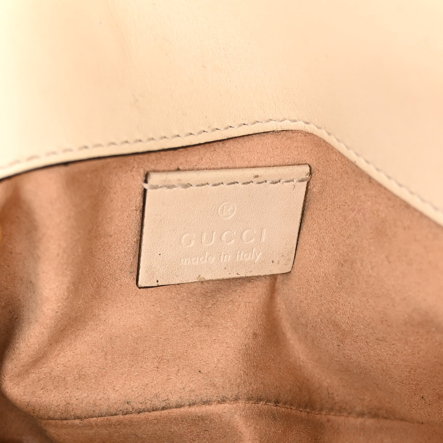 Gucci Calfskin Matelasse Super Mini GG Marmont Shoulder Bag White 6 of 16