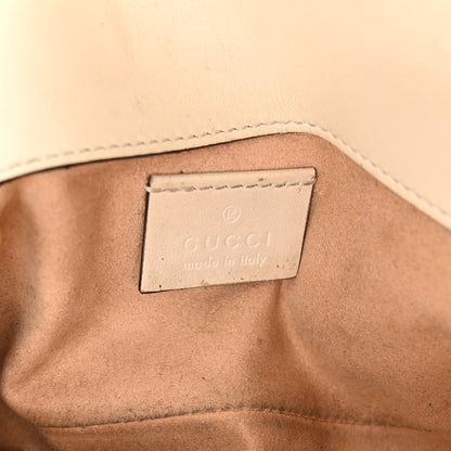 Gucci Calfskin Matelasse Super Mini GG Marmont Shoulder Bag White 6 of 16