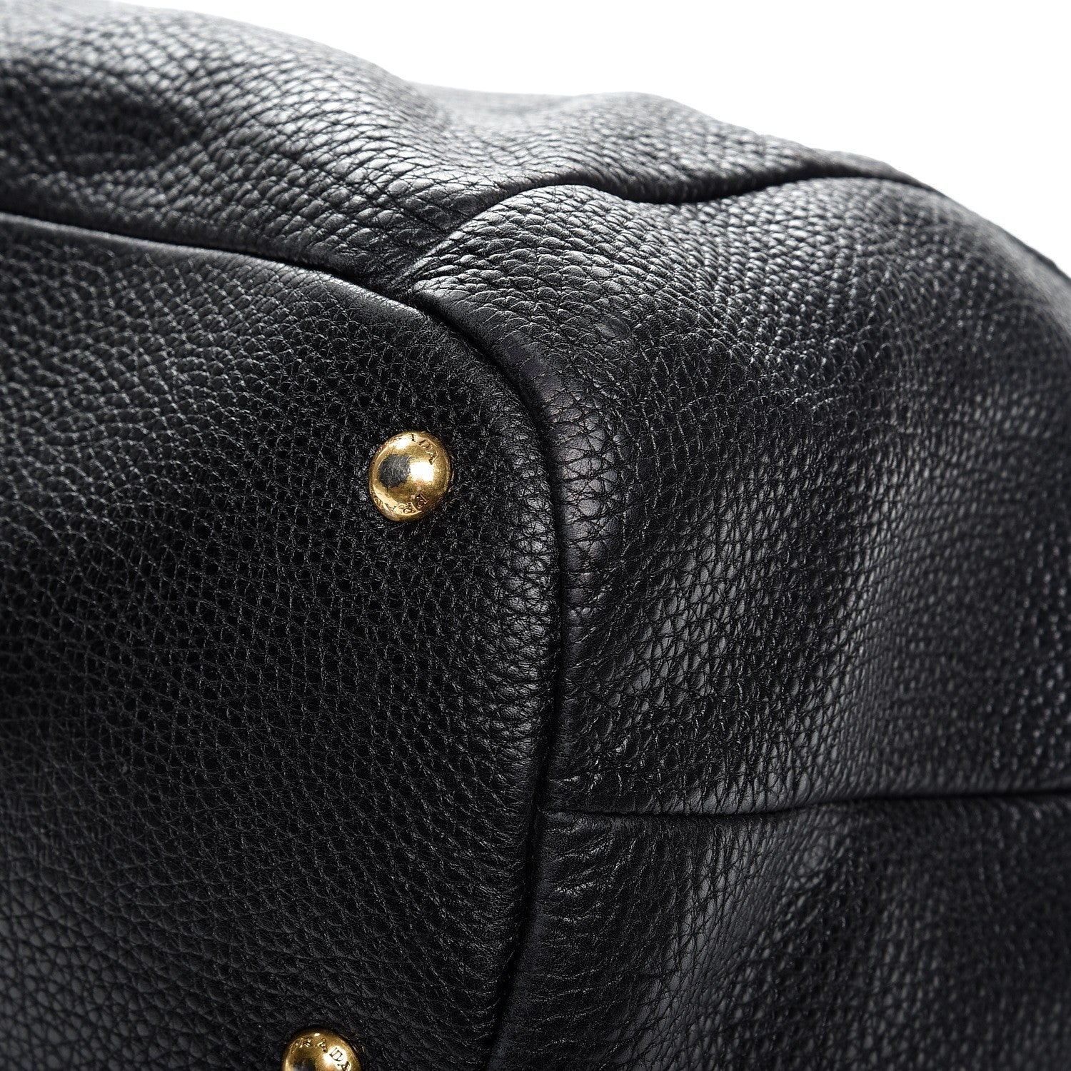 Prada Deerskin Shoulder Bag Black 11 of 15