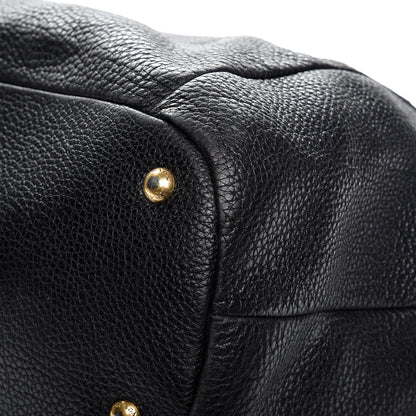 Prada Deerskin Shoulder Bag Black 11 of 15