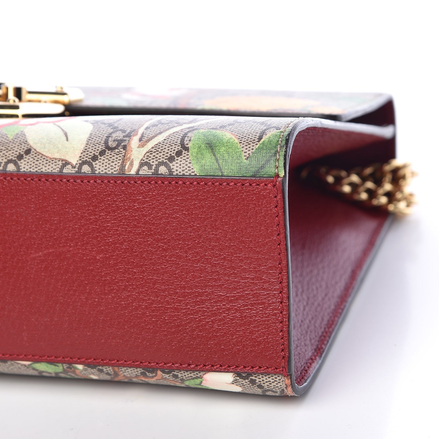 GG Supreme Monogram Tian Medium Padlock Shoulder Bag Beige Multicolor New Acero