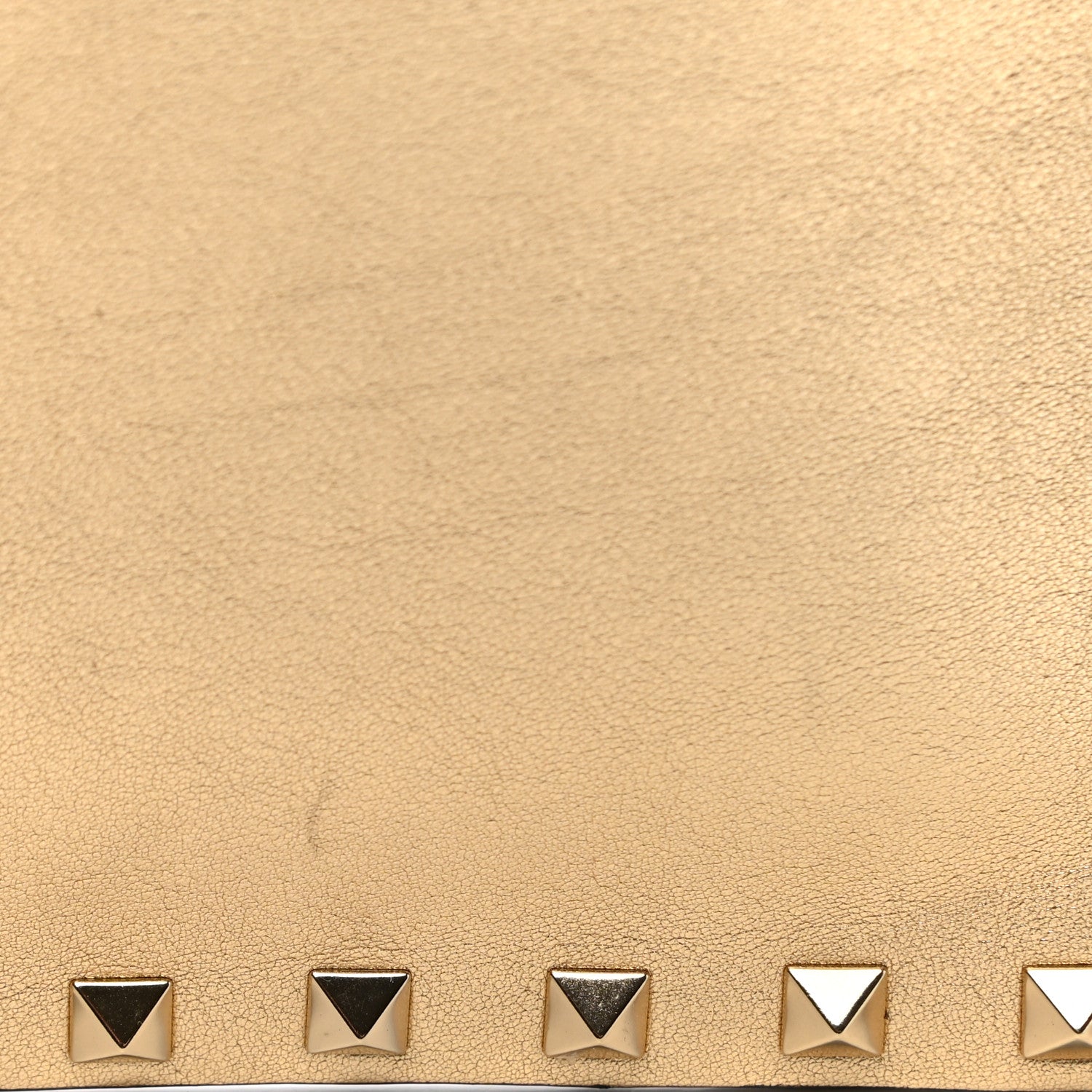 Valentino Garavani Metallic Calfskin Medium Rockstud Envelope Flat Wristlet Pouch Gold 9 of 11
