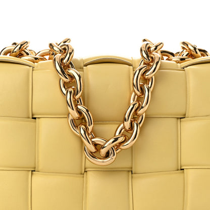 Bottega Veneta Lambskin Maxi Intreccio Padded Chain Cassette Crossbody Bag Corn 7 of 9