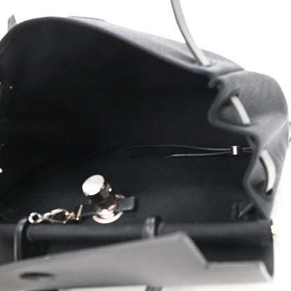 Hermes Toile Vache Calfskin Herbag 30 PM Backpack Black 6 of 12