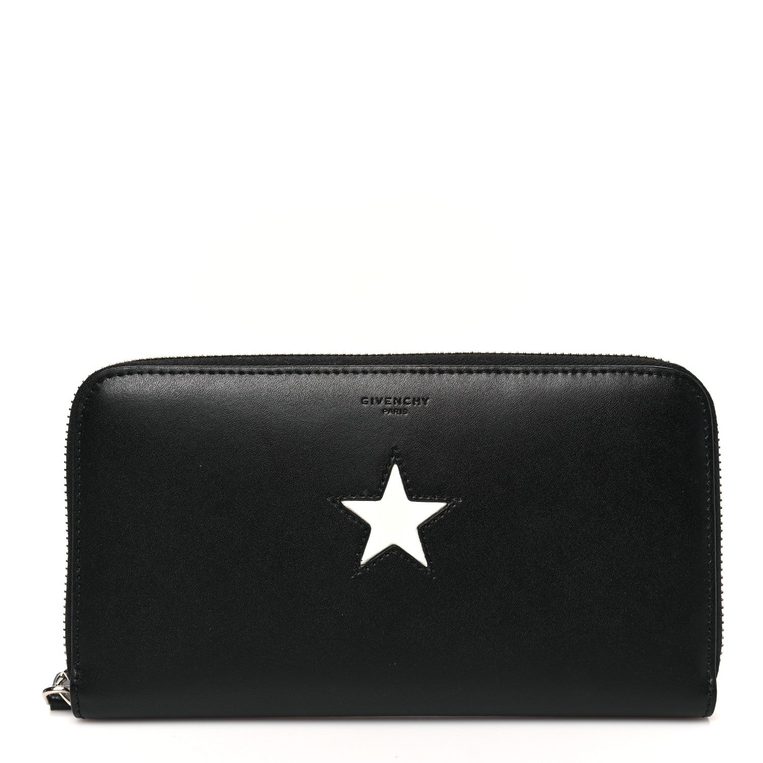 Givenchy Calfskin Star Pandora Zip Around Wallet Black 1 of 7