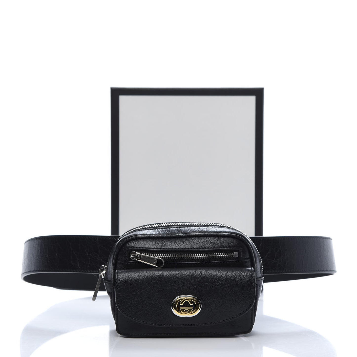 Fluffy Calfskin Mini Morpheus Belt Bag 70 28 Black