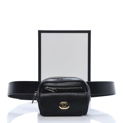 Gucci Fluffy Calfskin Mini Morpheus Belt Bag 70 28 Black 11 of 11
