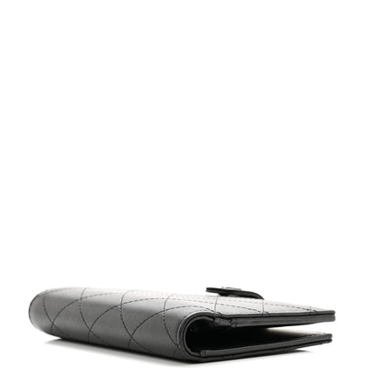 Chanel Grained Calfskin Quilted passport Holder Wallet So Black 4 of 8