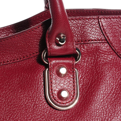 Balenciaga Chevre Silver Metallic Edge Hardware City Rouge Brique Rouge Grenade 10 of 17