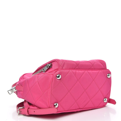 Prada Nylon Tessuto Impuntu Quilted Backpack Fuxia 4 of 8