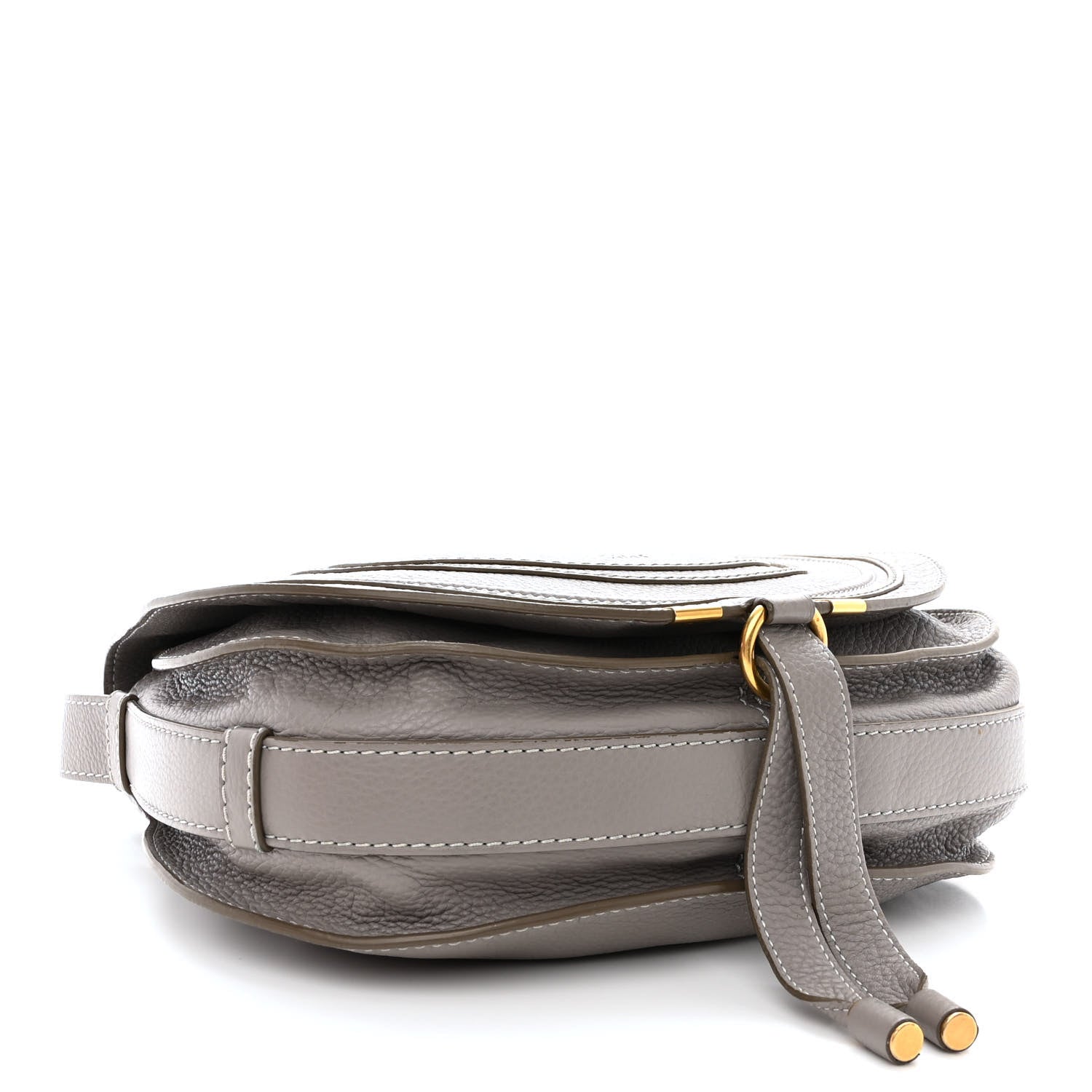 Chloe Calfskin Medium Marcie Round Crossbody Bag Cashmere Grey 4 of 10