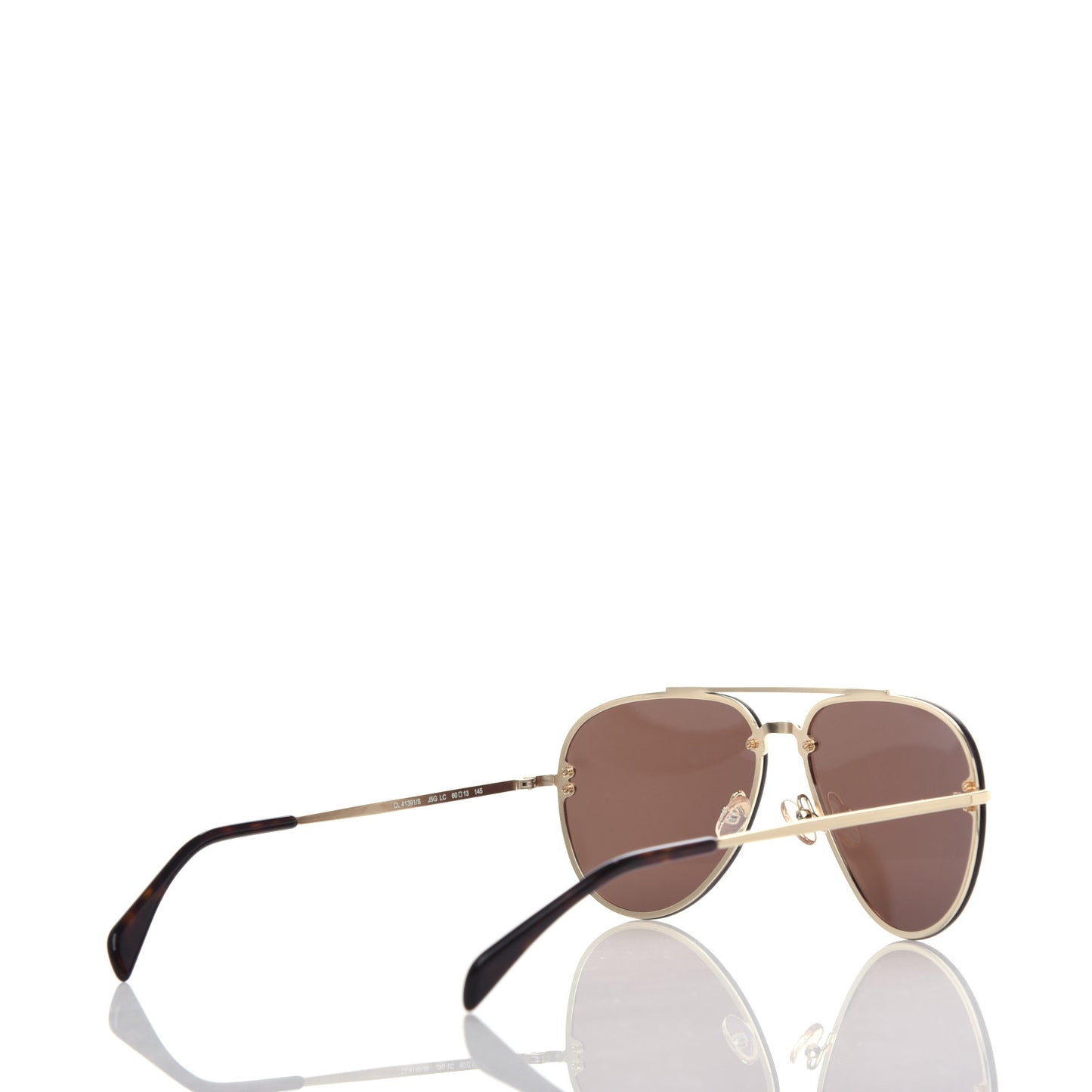 Mirror Aviator Sunglasses CL 41391/S Gold Tortoise