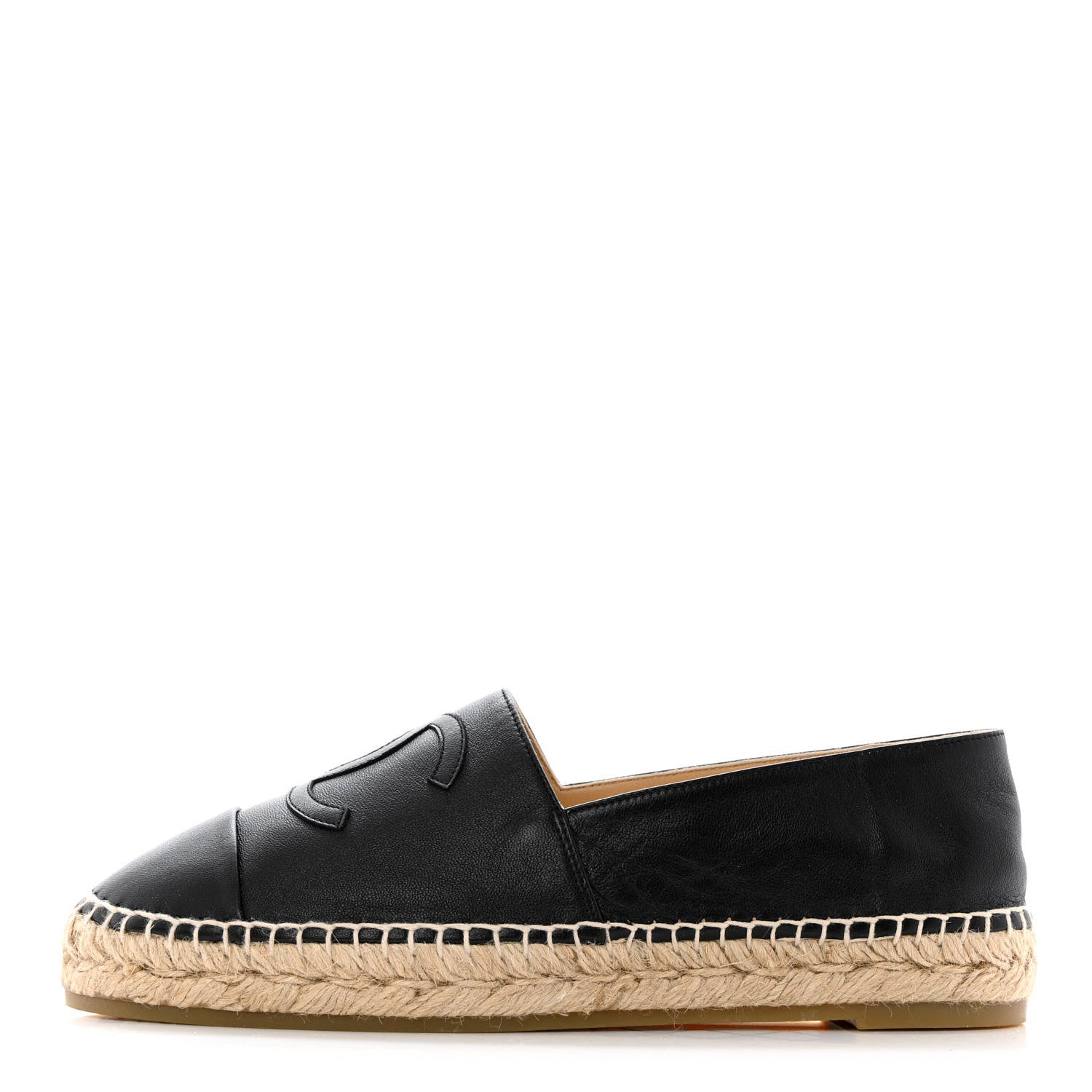 Chanel Lambskin CC Espadrilles 39 Black 1 of 9