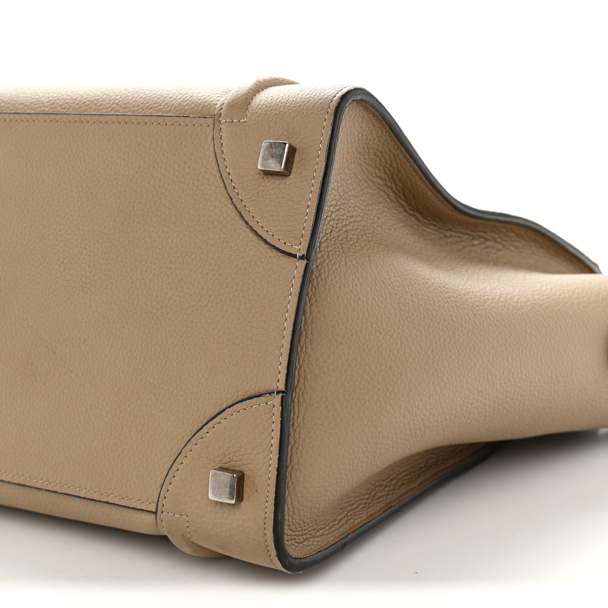 Celine Drummed Calfskin Mini Luggage Dune 9 of 9
