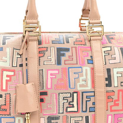 Fendi Zucca Spalmati Vitello FF Multicolor Forever Boston Multicolor Beige 8 of 11