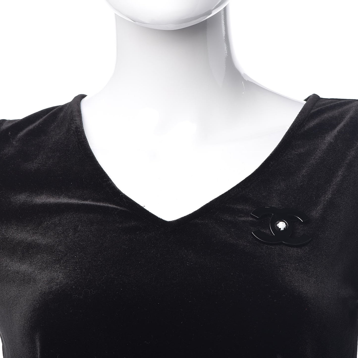 Resin CC Mademoiselle Brooch Black