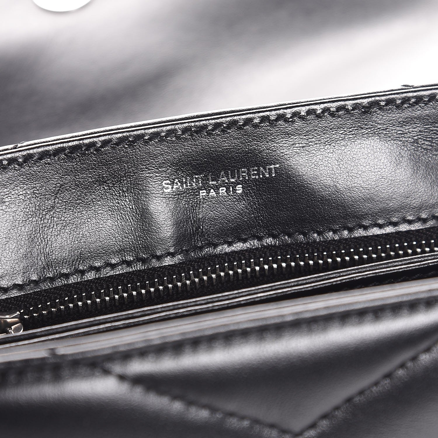 Saint Laurent Calfskin Y Quilted Monogram Toy Loulou Crossbody Bag Black 6 of 8