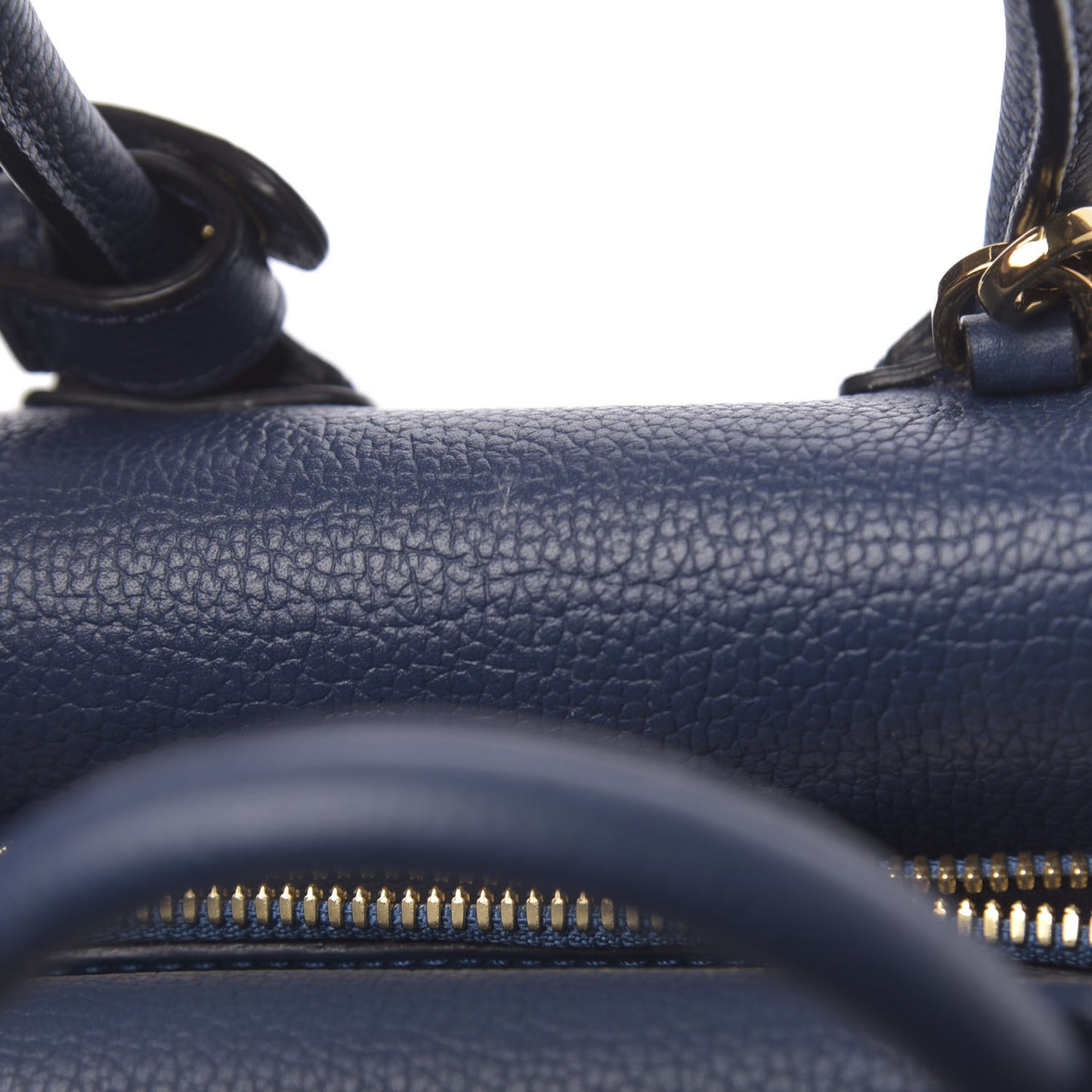 Grained Calfskin Mini Milla Tote Navy