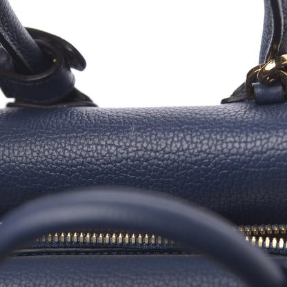 MCM Grained Calfskin Mini Milla Tote Navy 9 of 14