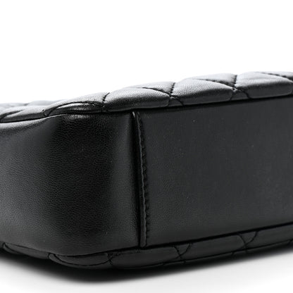 Chanel Lambskin Quilted CC Pearl Crush Camera Case Black 9 of 13
