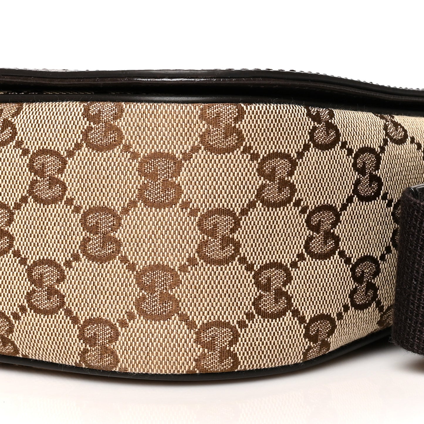 Monogram Flap Messenger Bag Beige Dark Brown